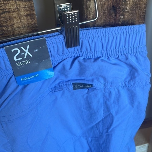 Columbia short woman’s sandy River plus blue outdoor pockets drawstring New 2X - Picture 8 of 11